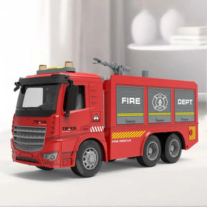 Children's Fire Truck Rescue Vehicle Model Toy Car Can Spray Water Firefighter Sprinkler Car Aerial Rescue Truck Compartment Fire Truck Boy