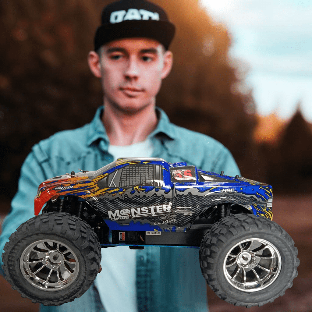 Fast RC Gas Powered Nitro 1:10 Scale Two Speed Off Road Monster Truck