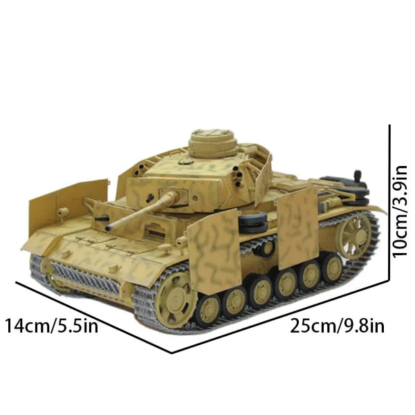1:25 Germany Tank Model M Type Paper Model Military Enthusiast Handmade DIY Gift Collection (Unassembled Model)