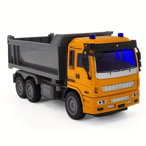 1: 30 RC 4-Channel Building Dump Truck Toy，Remote Control Dump Truck,Built-in Battery