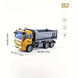 1: 30 RC 4-Channel Building Dump Truck Toy，Remote Control Dump Truck,Built-in Battery