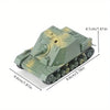 1/72 German Grizzly Assault Tank Model DIY Assembly Puzzles Toy, Model Educational Collection Building Toy
