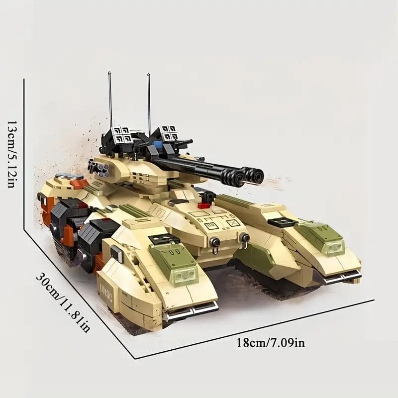 1270±pcs M850 Tank Toys Building Blocks, Rubber Tire Treads Tanks Building Blocks Model For Adults, Gift