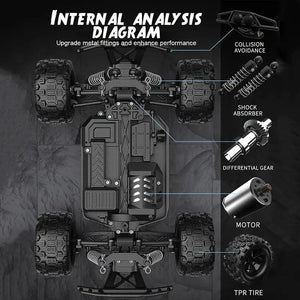 1813 RC Cars 2.4G Brushless Electric Off Road 4x4 Truck 1/18 4WD High Speed Remote Control Drift Racing Toys