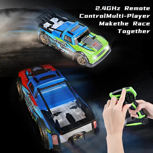 2.4G RC High Speed 5praying Drift Truck, 4WD All Terrain Road Driving Car, 370 Motor, Outdoor Sport, Bright LED Light, Birthday Christmas Toys Gift For Beginners
