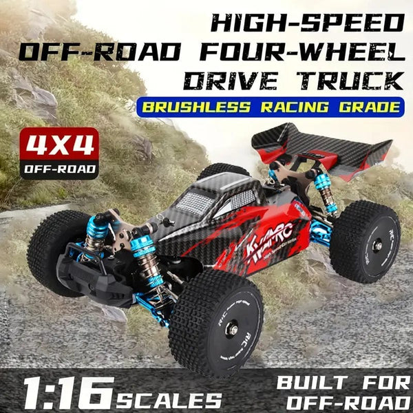 70KM/H Alloy High Speed Off-Road Drift Car With Brushless Motor,1:16 4WD Remote Control Car,Professional Racing Car For Christmas Halloween Thanksgiving Gift
