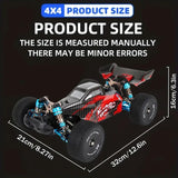 70KM/H Alloy High Speed Off-Road Drift Car With Brushless Motor,1:16 4WD Remote Control Car,Professional Racing Car For Christmas Halloween Thanksgiving Gift