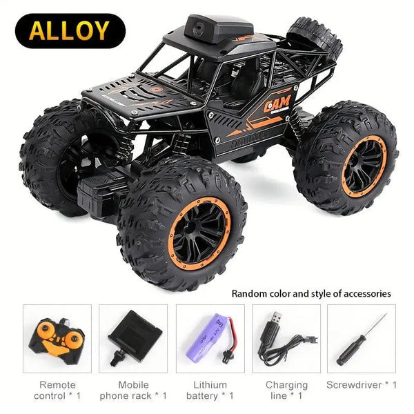 720P Camera Remote Control Car，Wireless Climbing Off-road Vehicle， Wifi Photo And Video Gravity Sensing Mobile Phone Control,Gift For Birthday, Halloween, And Christmas Gift Carnival