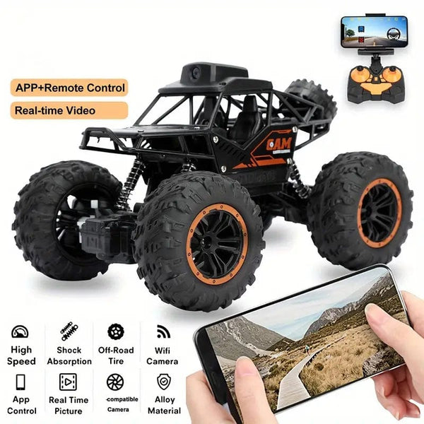 720P Camera Remote Control Car，Wireless Climbing Off-road Vehicle， Wifi Photo And Video Gravity Sensing Mobile Phone Control,Gift For Birthday, Halloween, And Christmas Gift Carnival
