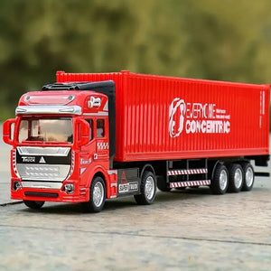 Alloy Head Semi-trailer Truck Toy - The Cab And Trailer Are Detachable, A Beloved Truck For Children! Christmas Gift