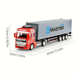 Alloy Head Semi-trailer Truck Toy - The Cab And Trailer Are Detachable, A Beloved Truck For Children! Christmas Gift