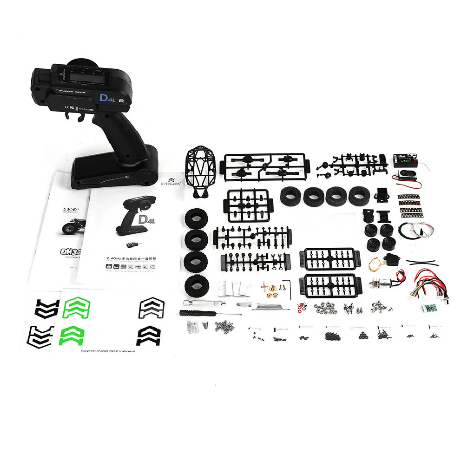 Car Cars TX RX 1/32 2.4G 4WD DIY Frame RC Kit Rock Crawler