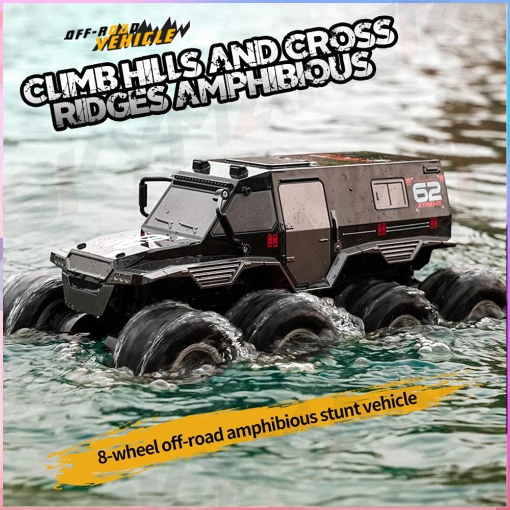 8WD RC Car 2.4G Amphibious 8 Wheel Off Road Waterproof Armored Vehicle