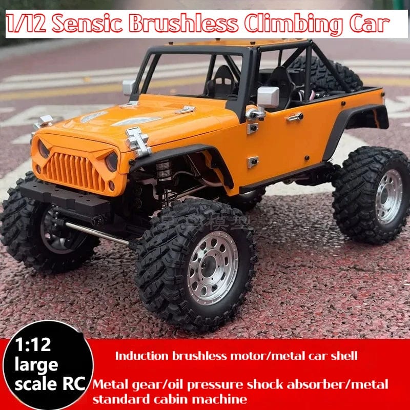 H12y 1:12 Scale Brushless RC Crawler – High-Torque Off-Road Vehicle with 4WD, Aluminum Body, and 45-Minute Runtime