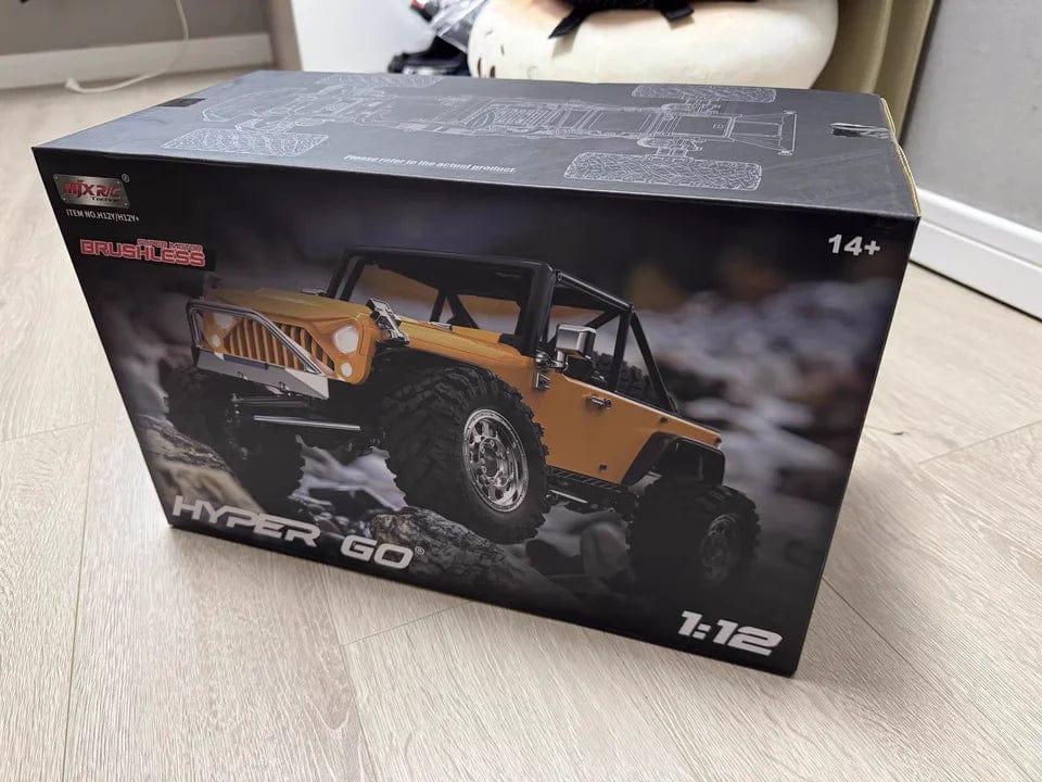 H12y 1:12 Scale Brushless RC Crawler – High-Torque Off-Road Vehicle with 4WD, Aluminum Body, and 45-Minute Runtime