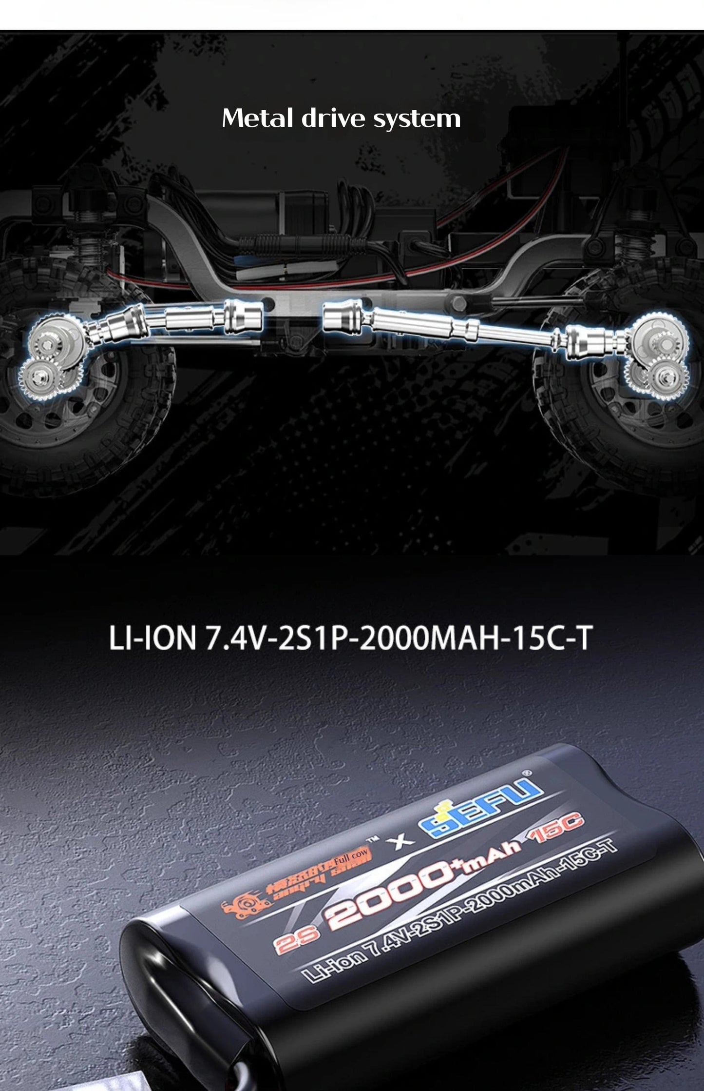 H12y 1:12 Scale Brushless RC Crawler – High-Torque Off-Road Vehicle with 4WD, Aluminum Body, and 45-Minute Runtime