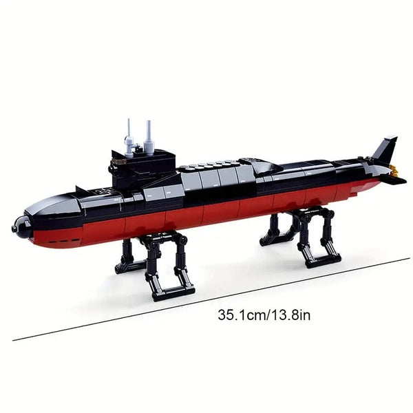 Create Your Own Nuclear Submarine Model with This Fun DIY Building Blocks Kit - Perfect Christmas Gift for Girls and Boys!