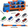 Die-Cast Transport Truck Car Toys Set|Multi-track Deformation Ejection Truck Folding Toy Car|Alloy Car Runway Racing Storage Container Toy| Birthday Christmas Thanksgiving Day Gift