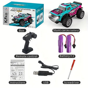 High -speed Remote Control Car With Cool Light -Perfect Toys For Off -road Adventure And Special Occasions With Two Batteries -suitable For Christmas, Halloween, Thanksgiving Gift
