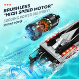 Large Brushless Trawler, High-speed Speedboat Competitive Boat Water Toy, 2.4G RC Boat, Large Horsepower, Waterproof, Boat Model Toy，Christmas Halloween Thanksgiving Gift