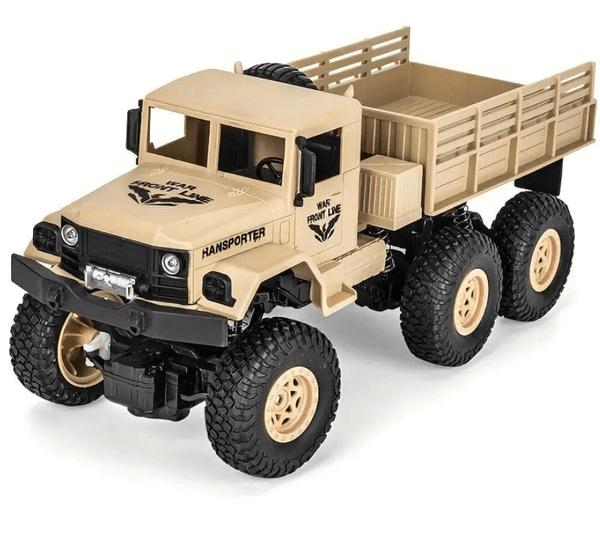 Remote Control 6-wheel Military Truck With Dual Battery High Bright Headlights
