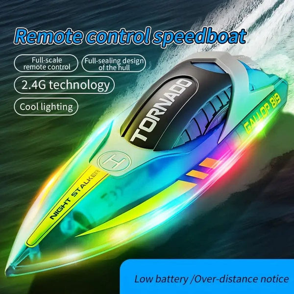 Remote Control Boat High-speed LED Light Boat Water Small Electric