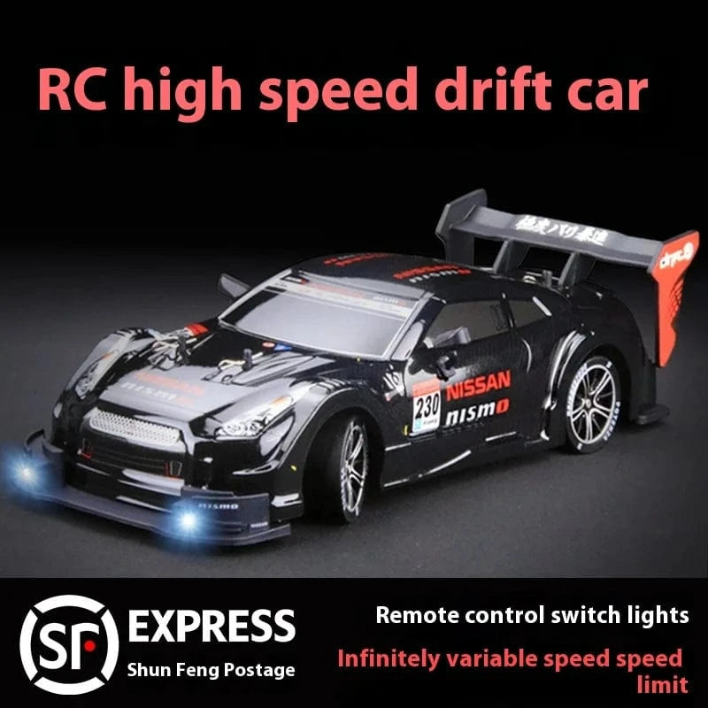 1/16 Scale 4WD RC Drift Car – High-Speed Racing with Stepless Control, Replaceable Tires & DIY Garage Set