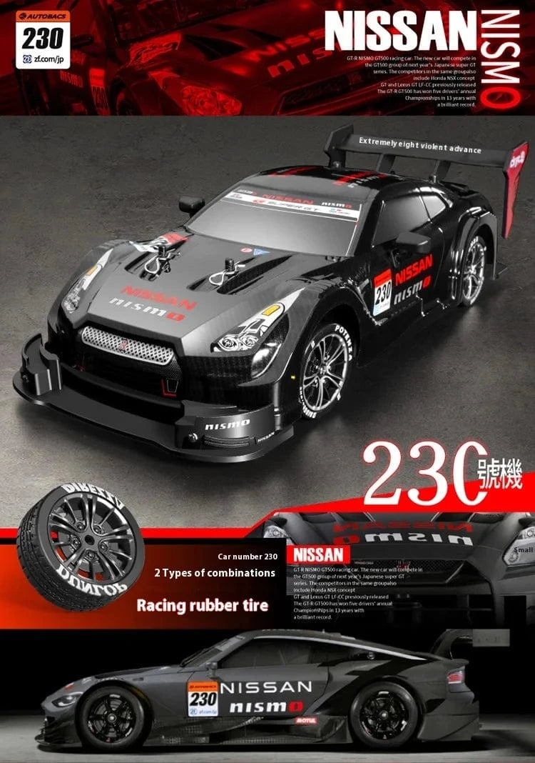 1/16 Scale 4WD RC Drift Car – High-Speed Racing with Stepless Control, Replaceable Tires & DIY Garage Set