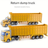 Semi-trailer Heavy-duty Truck Engineering Dump Truck Transport Container Truck Oil Tanker Boy Model Huili Car