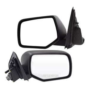 Set Of 2 Mirror Power For 2008-2012 Ford Escape Left And Right Manual Fold Black