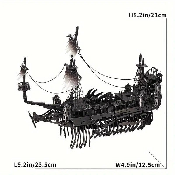 Ship Of The Dead 3D Three-dimensional Puzzle DIY Assembled Model Iron Creative Metal Stainless Steel Ornament
