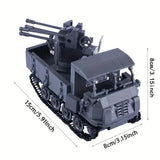Tank Truck Building Blocks, Army Soldier Figure Weapon Parts Cannon Puzzle Block Toys For Children