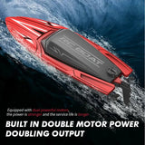 TOSR TY2 Remote Control Speed Boats Wireless Electric Long Life High Speed 2.4G Rechargeable Speedboat Water Remote Control Toy,Racing High Speed Remote Control Yacht For Young