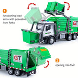 Toys For Boys - 30.48cm Large Garbage Truck Toys For Boys, Realistic Trash Truck With Trash Can Lifter And Dumping Function, Garbage Sorting Cards For Preschoolers, Kids Birthday Gift