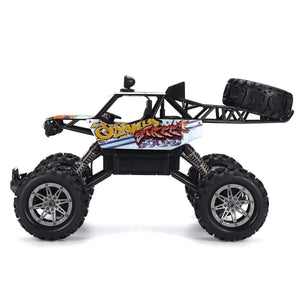 1/10 2.4G 4WD 42CM Alloy Crawler RC Car Big Foot Off-road Vehicle Models W/ Light Double Motor - Black - RC Cars Store