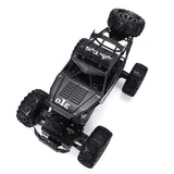 1/10 2.4G 4WD 42CM Alloy Crawler RC Car Big Foot Off-road Vehicle Models W/ Light Double Motor - Black - RC Cars Store