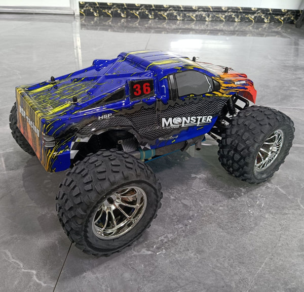 Fast RC Gas Powered Nitro 1:10 Scale Two Speed Off Road Monster Truck