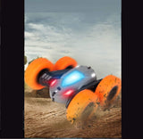 2.4G Stunt Drift RC Cars Deformation Rock Crawler Roll 360 Degree Flip Kids Robot Toys - White