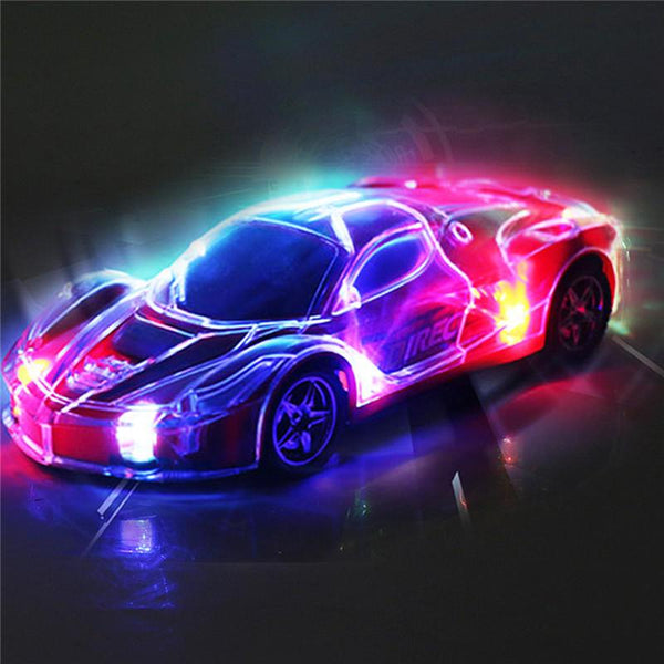 2403A 1/24 RC Remote Control Roadster Sports Auto Light Up Play Vehicles with 3D Light for Kids Boys Girls - Red